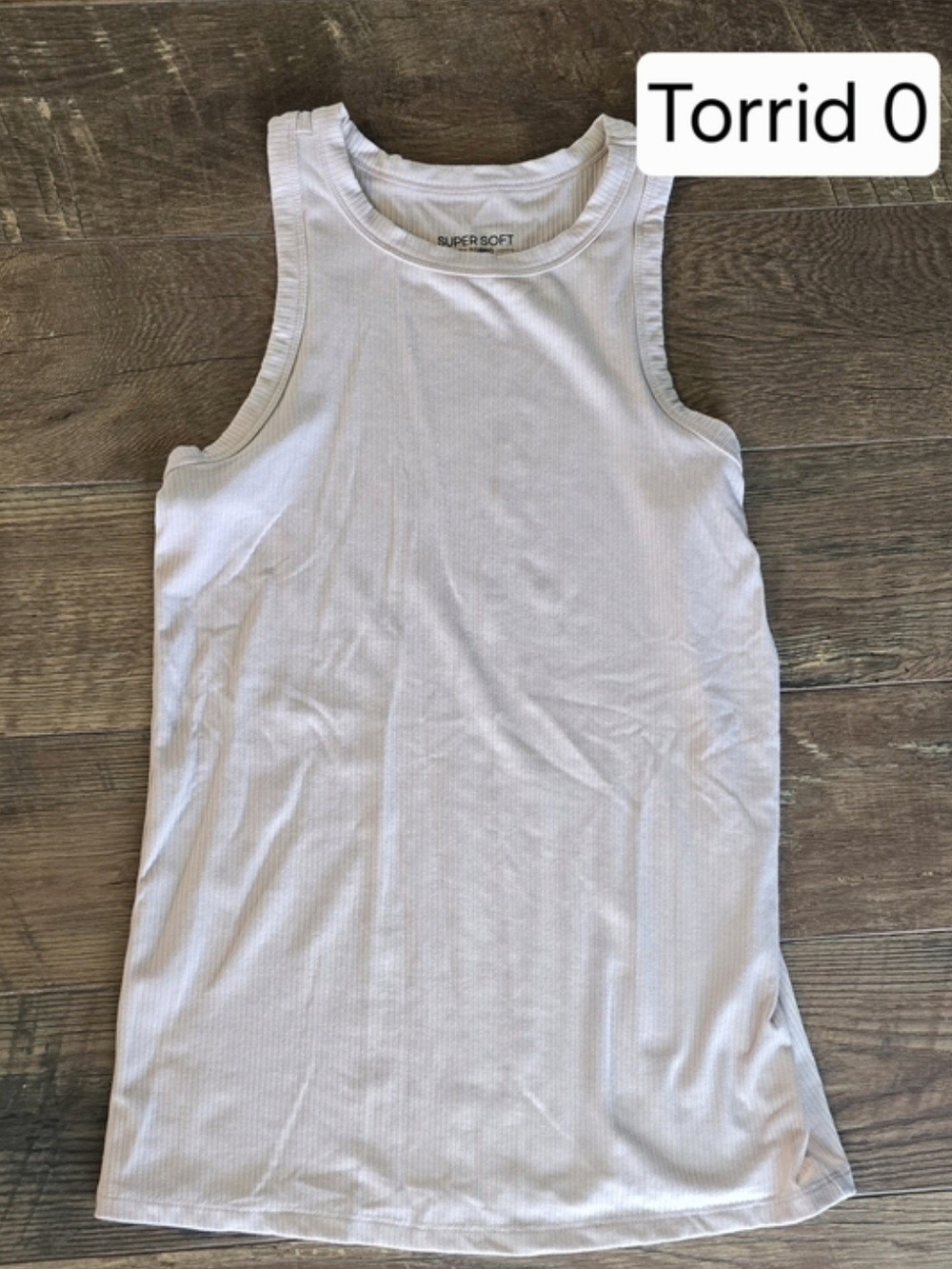 torrid Cream Ribbed Tank Top - Scoop Neck Layering Tee